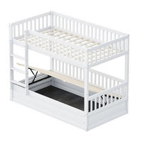 ETAGENBETT 90x200 Weiß - Weiß, Holz (90/200cm) - ComfortXL