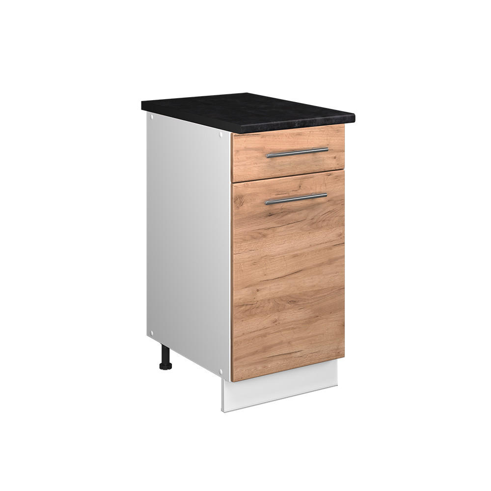 SPODNÍ SKŘÍŇKA PRO DŘEZ/VARNOU DESKU Fame-Line Zlatý mocný dub 40 cm , PD Antracit - bílá/barva dubu, kompozitní dřevo (40/82/60cm) - Vicco