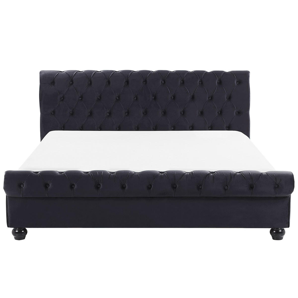 WASSERBETT 160/200cm Schwarz Avallon - Schwarz, Textil (160/200cm) - Beliani