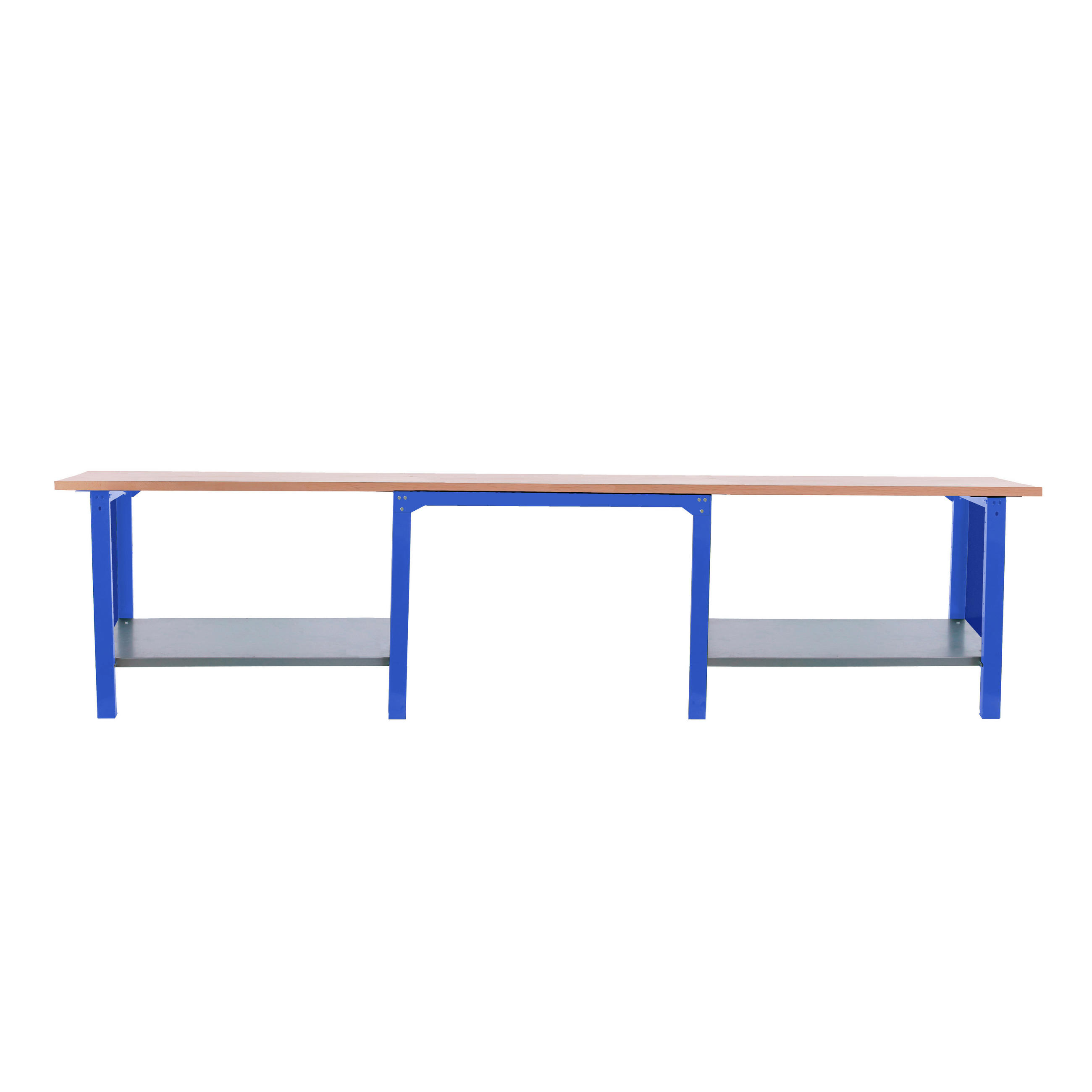 WERKBANK Buffalo Wood HxBxT 86,5 x 300 x 75 cm Traglast 1000 kg Blau - Blau, Metall (300/86.5/75cm) - PROREGAL