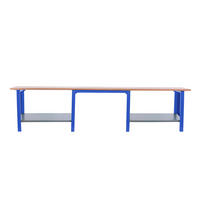 WERKBANK Buffalo Wood HxBxT 86,5 x 300 x 75 cm Traglast 1000 kg Blau - Blau, Metall (300/86.5/75cm) - PROREGAL
