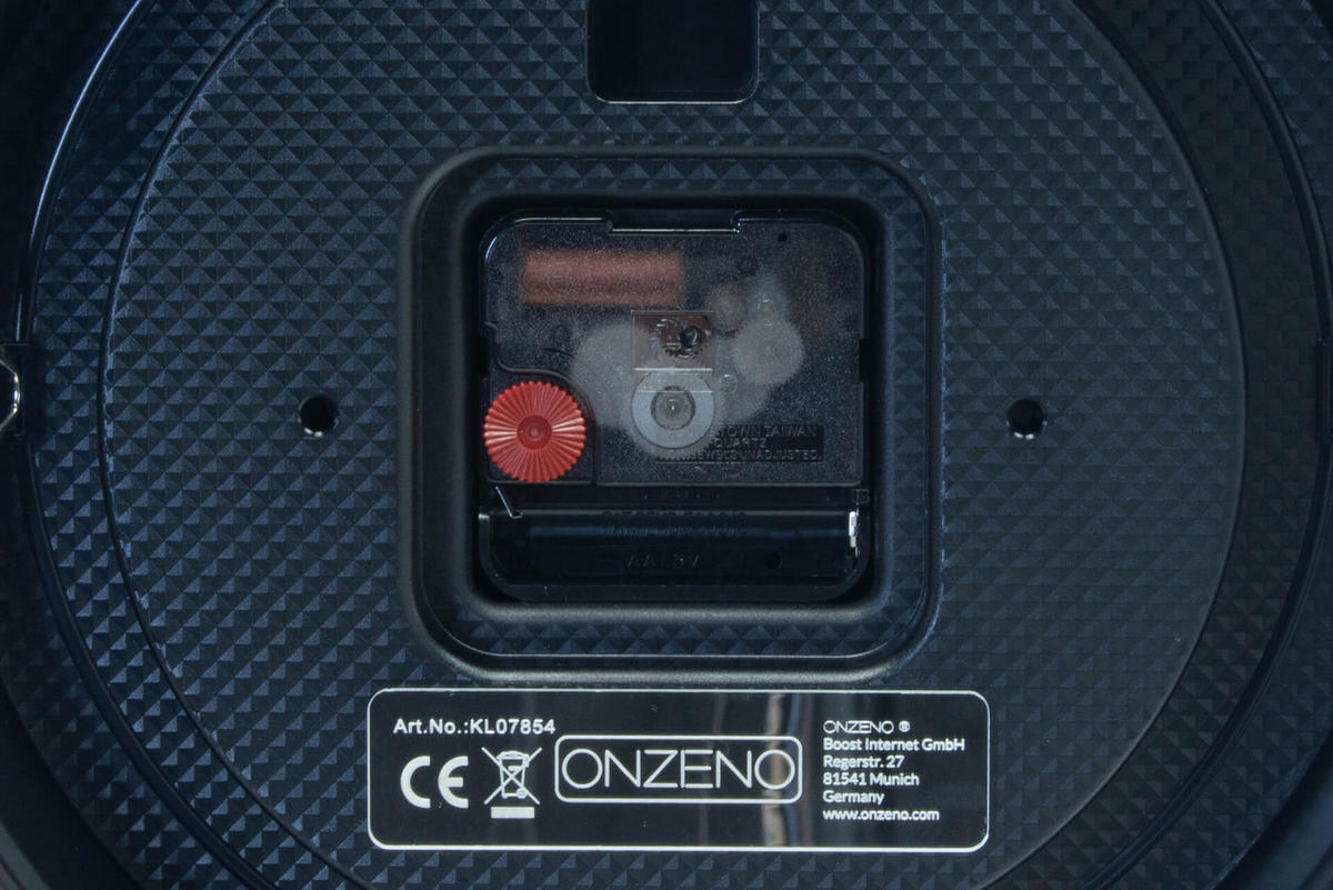WANDUHR Design Schwarz 24/24 cm - Schwarz, Glas (0.58/24/5cm) - ONZENO