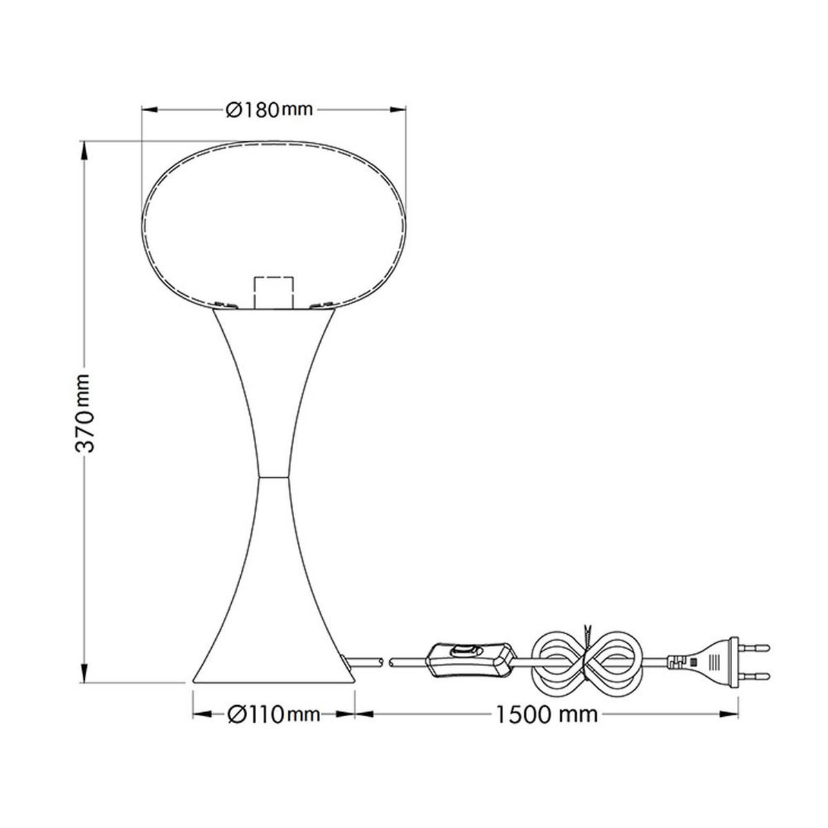 LED TISCHLEUCHTE Metall Opalglas Sand - Bernsteinfarben, Glas (18/18/36.9cm) - Globo Lighting