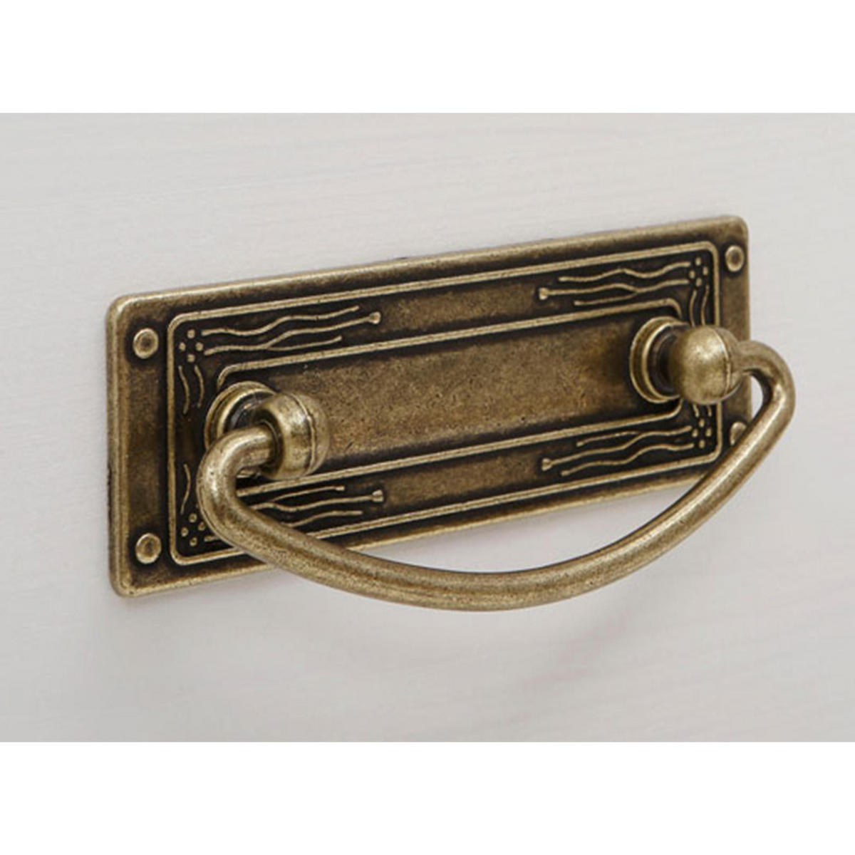 NACHTKONSOLE Konrad weiß / honigfarben 56 / 39 / 45cm - Weiß/Pinienfarben, Holz/Holzwerkstoff (56/45/39cm) - Feldmann-Wohnen