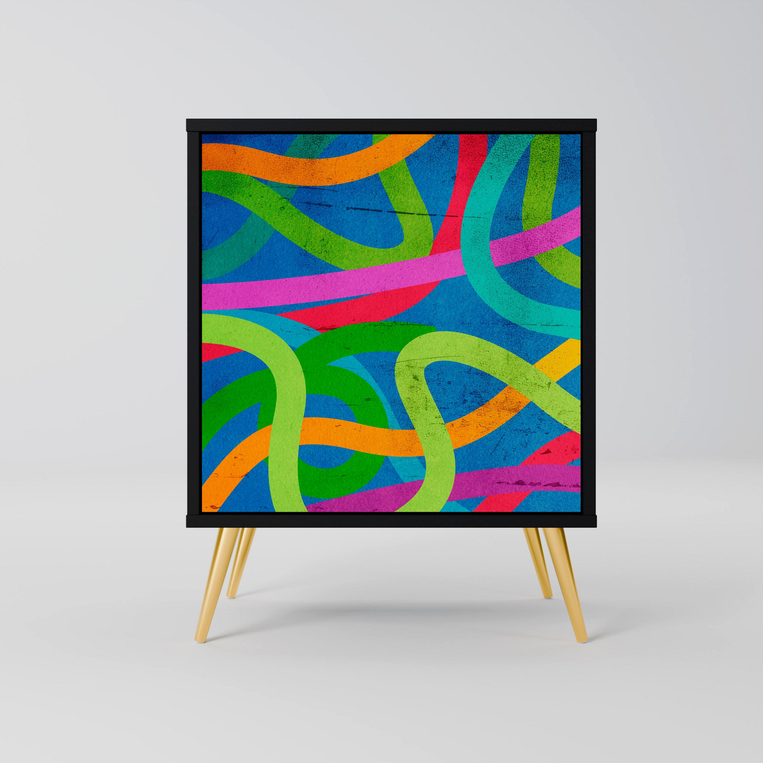 SpaceRebels Sideboard Schwarz 57.5x75.5x42 cm