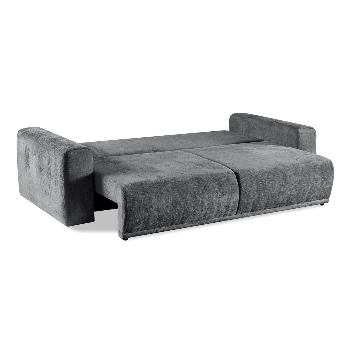 SOFA Alcamo Graphit, Schlafsofa - Graphitfarben, Holzwerkstoff/Textil (250/93/118cm) - Bettso