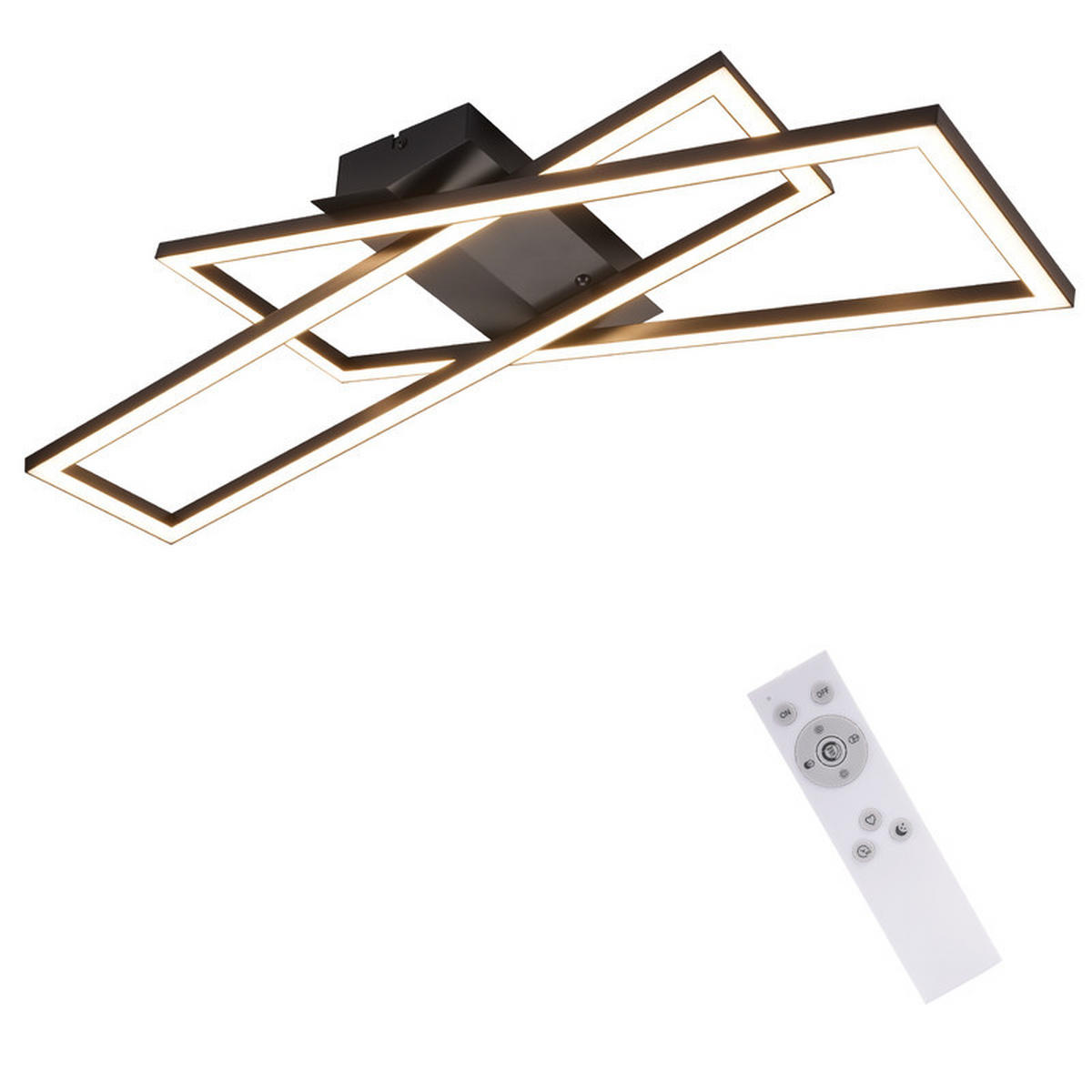 LED-DECKENLEUCHTE Lowry 22/67/13.5cm - Schwarz, Metall (67/22/13.5cm) - Nettlife