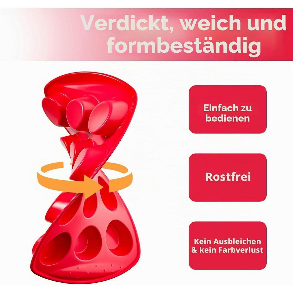 MUFFINBACKFORM 2-teiliges Set Silikon mit Spatel - Rot, Kunststoff (20.5/3/29.5cm)