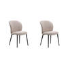 ESSZIMMERSTUHL Vino Beige 49/62/85 cm 2er-Set - Beige, Textil (62/85/49cm) - LABEL51