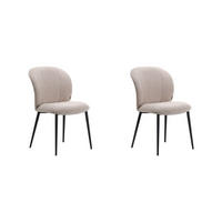 ESSZIMMERSTUHL Vino Beige 49/62/85 cm 2er-Set - Beige, Textil (62/85/49cm) - LABEL51
