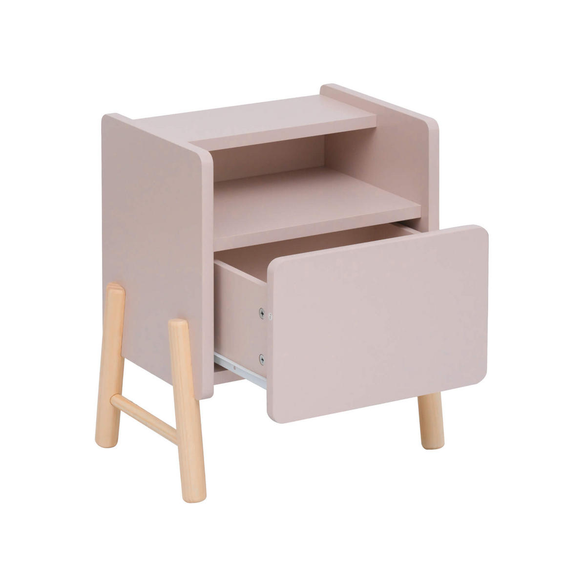 KINDERNACHTKÄSTCHEN Rosa 49/43/30 cm - Pink, Holzwerkstoff (40/49/30cm)