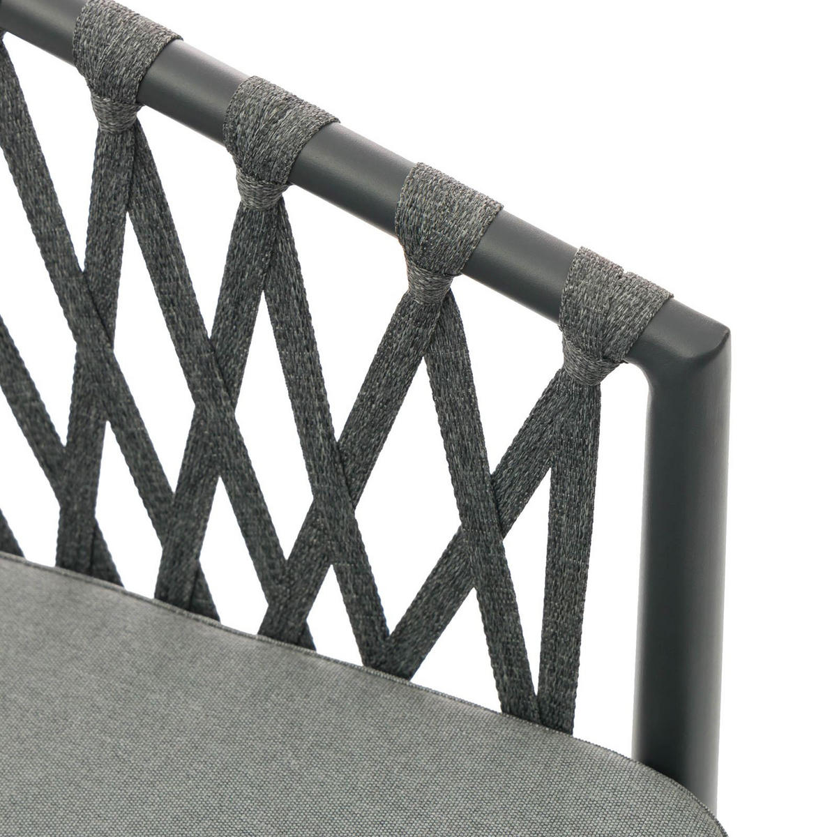 GARTENSTÜHLE SUNNY 6ER-SET - Grau, Textil/Metall (56/78/62cm) - IDIMEX