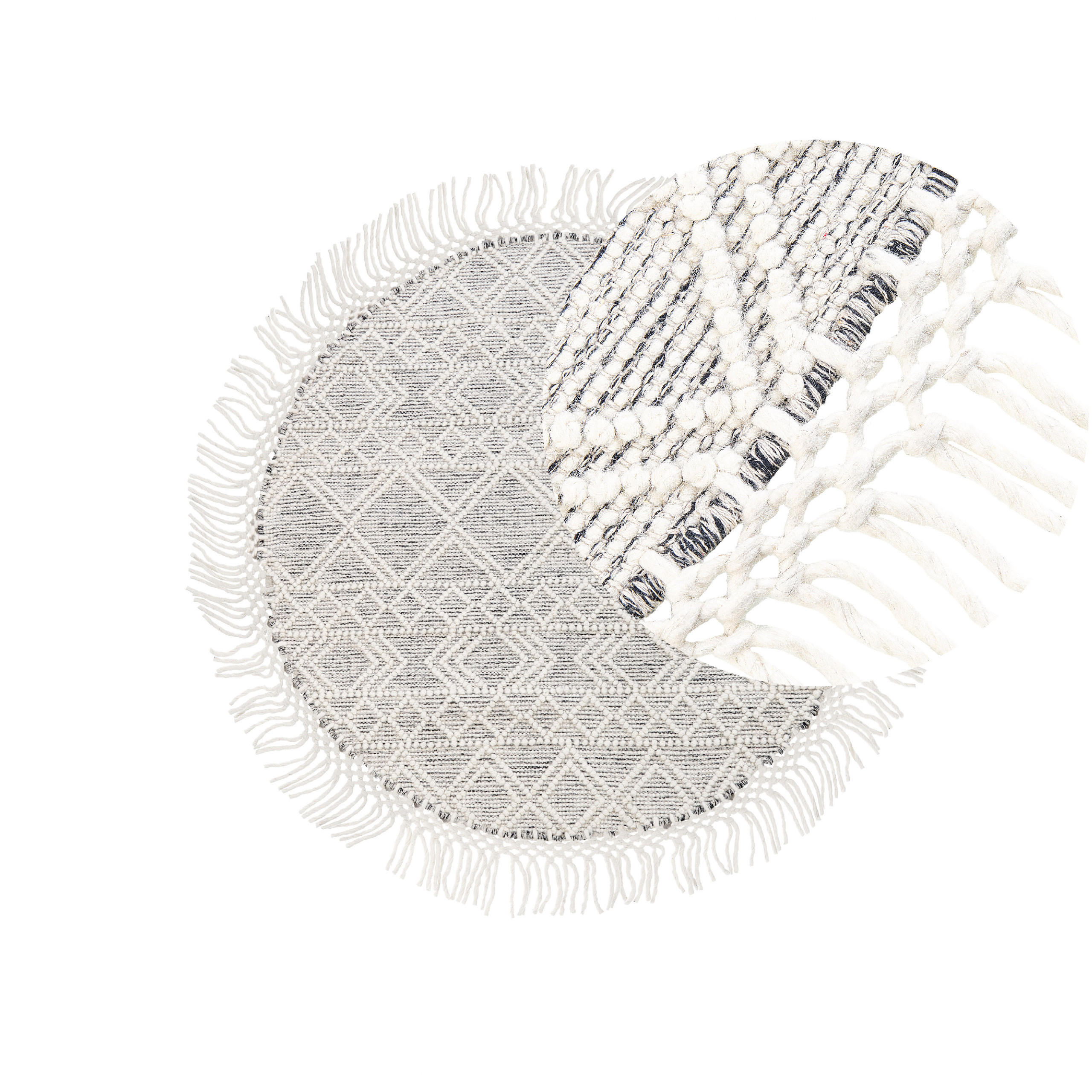 KURZFLOR-TEPPICH Buldan 140/140 cm - Grau, Textil (140/140cm) - Beliani