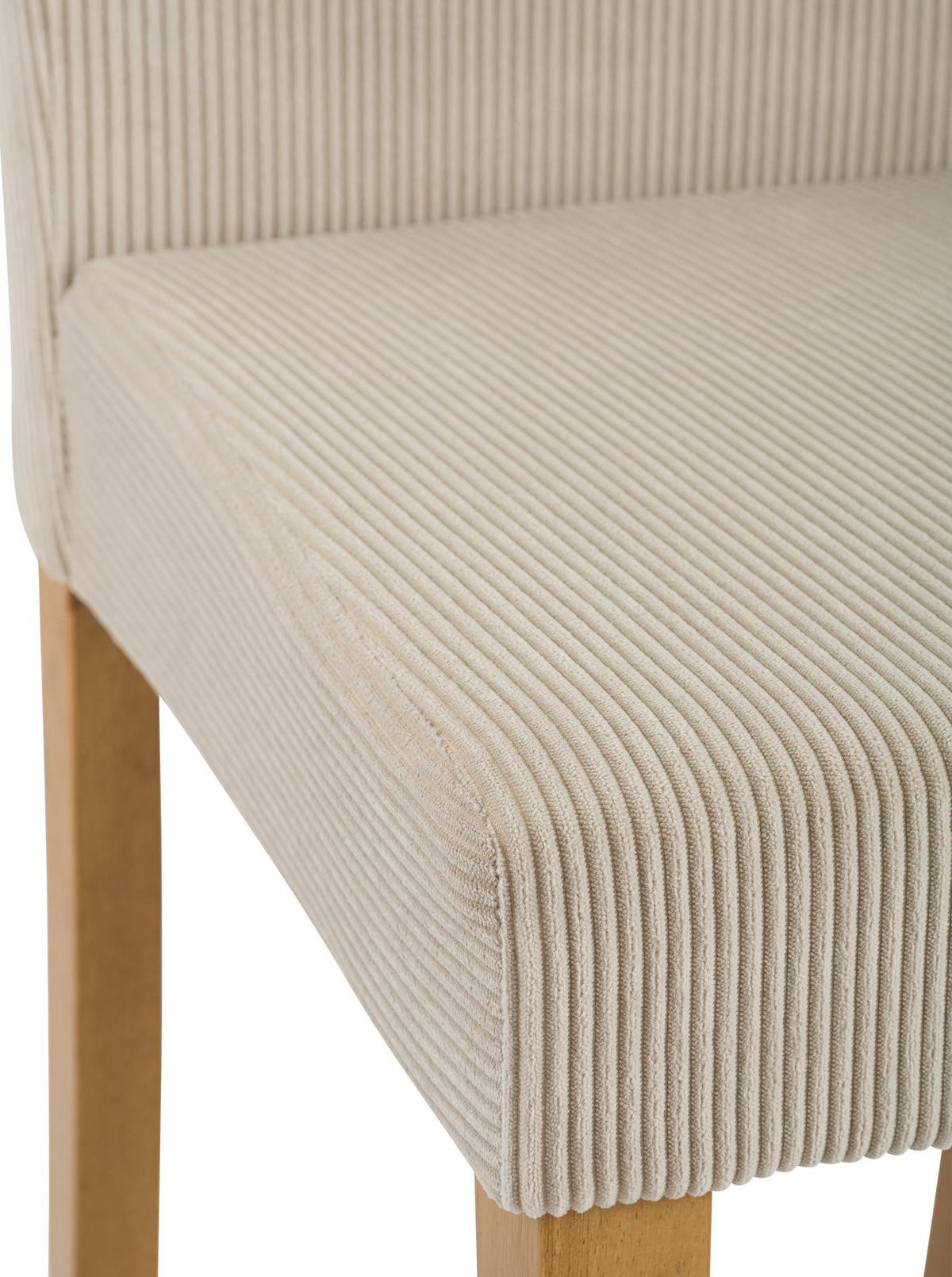 ESSZIMMERSTUHL Cord Hellbraun - Hellbraun/Naturfarben, Holz/Textil (41/91/47cm) - CLP