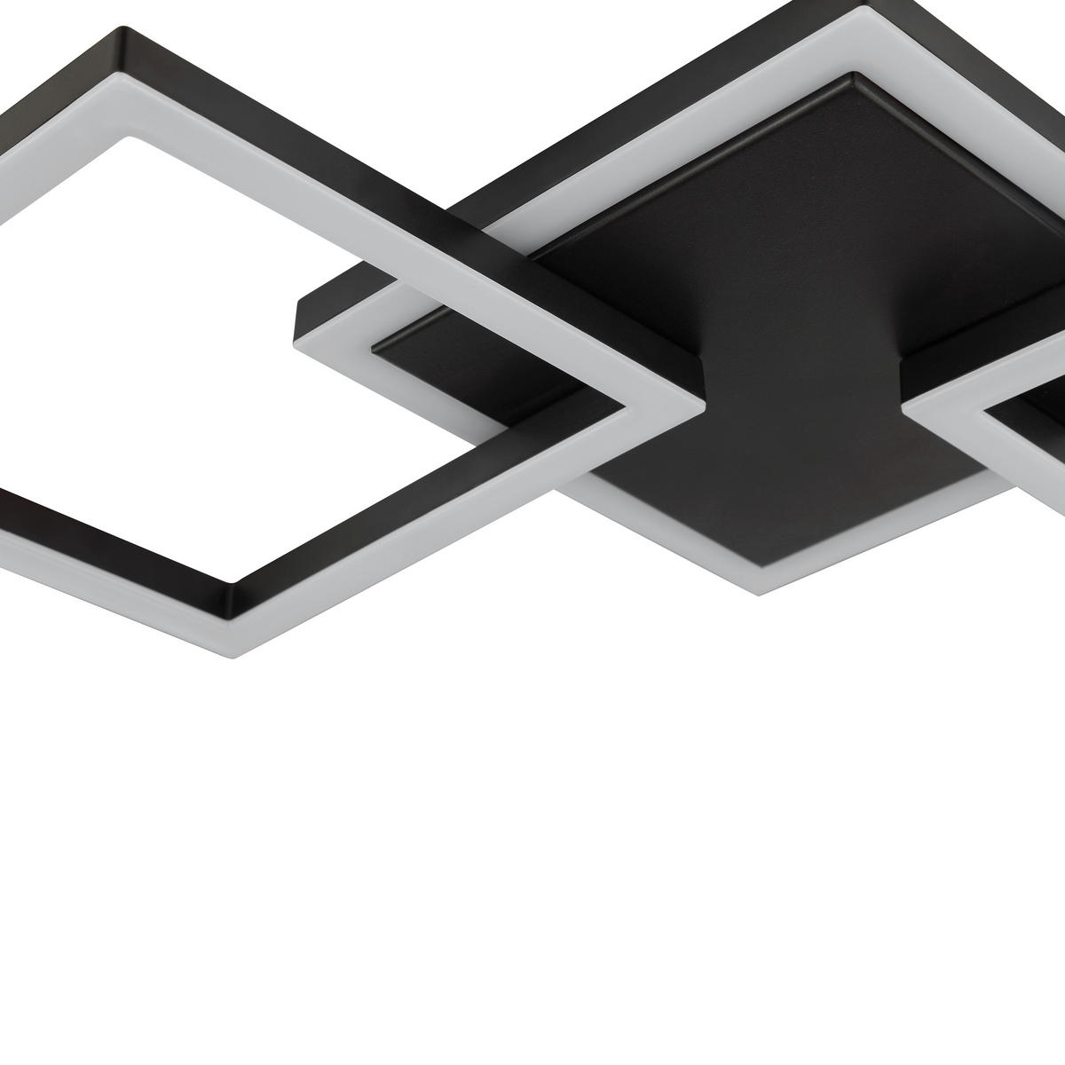 LED DECKENLEUCHTE Jorvic Schwarz 28/61,5/5 cm - Schwarz, Kunststoff (28/61.5/5cm) - Brilliant