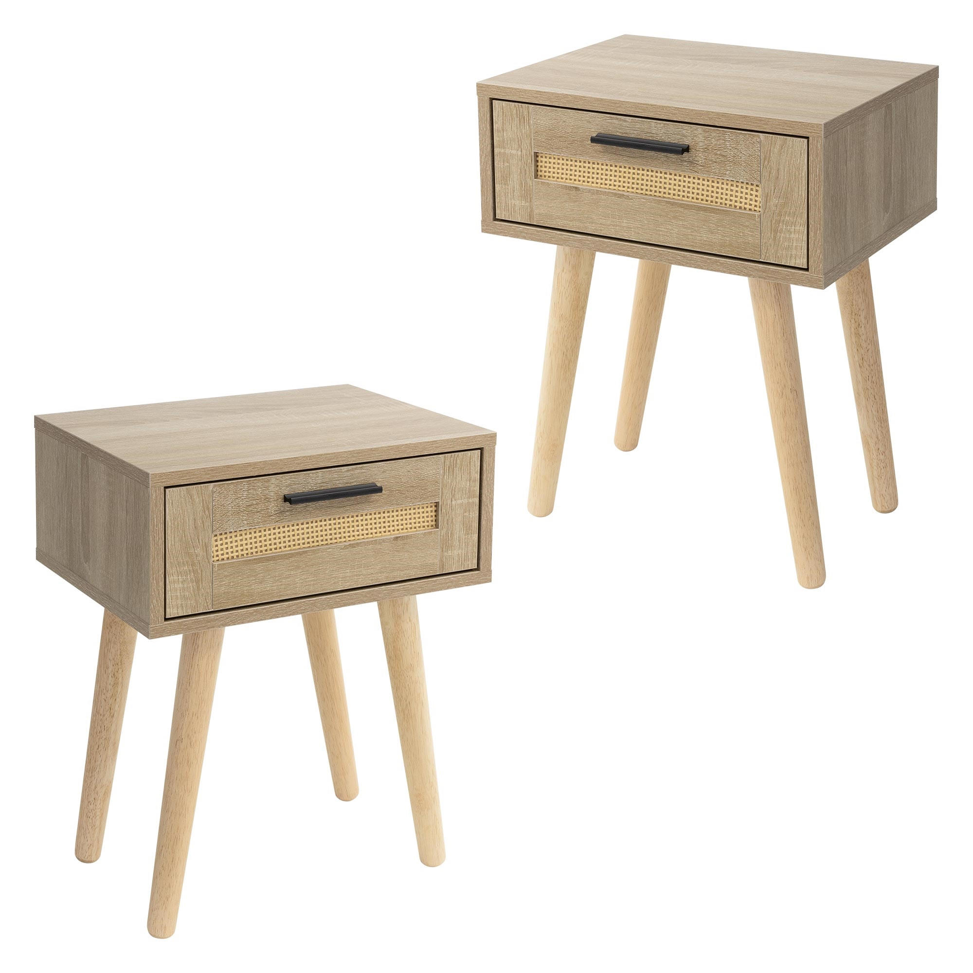 NACHTTISCH 2er Set - Beige, Holzwerkstoff (40/50.5/30cm) - ML-DESIGN