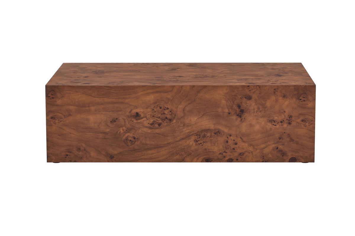 COUCHTISCH DE-37342 mit Holzoptik und stabiler Konstruktion Naturholz - Walnussfarben, Holzwerkstoff (90/50/30cm) - ComfortXL