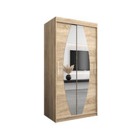 SCHWEBETÜRENSCHRANK 200/100/62 2-türig - Silberfarben/Sonoma Eiche, Holz/Kunststoff (100/200/62cm) - Abiks Möbel