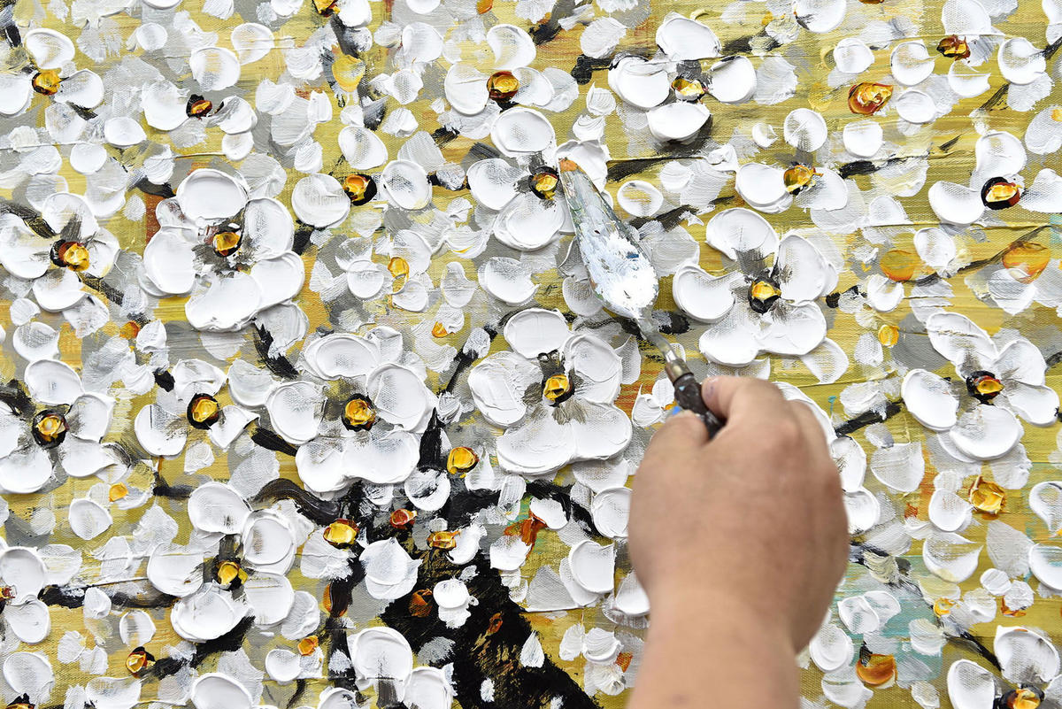 ÖLGEMÄLDE 120/80 cm - Multicolor, Holz/Textil (2/80cm) - KUNSTLOFT