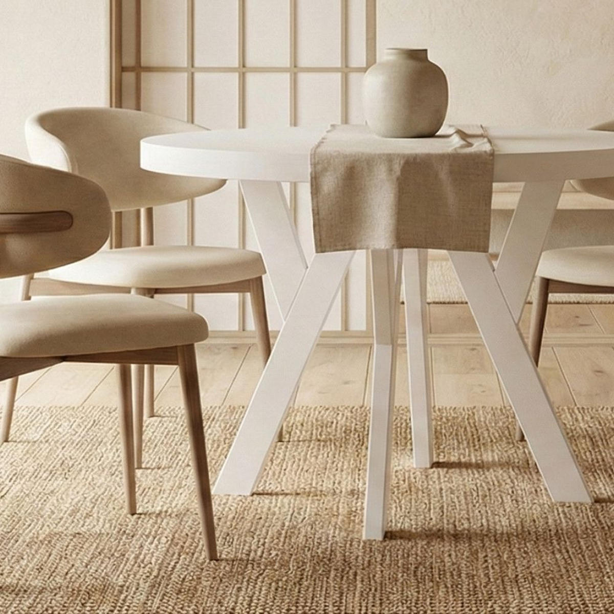 ESSTISCH Runder Ausziehbarer PERO 90/190, Weiß - Weiß, Holz (190/90/77cm) - Dekori_Interiors