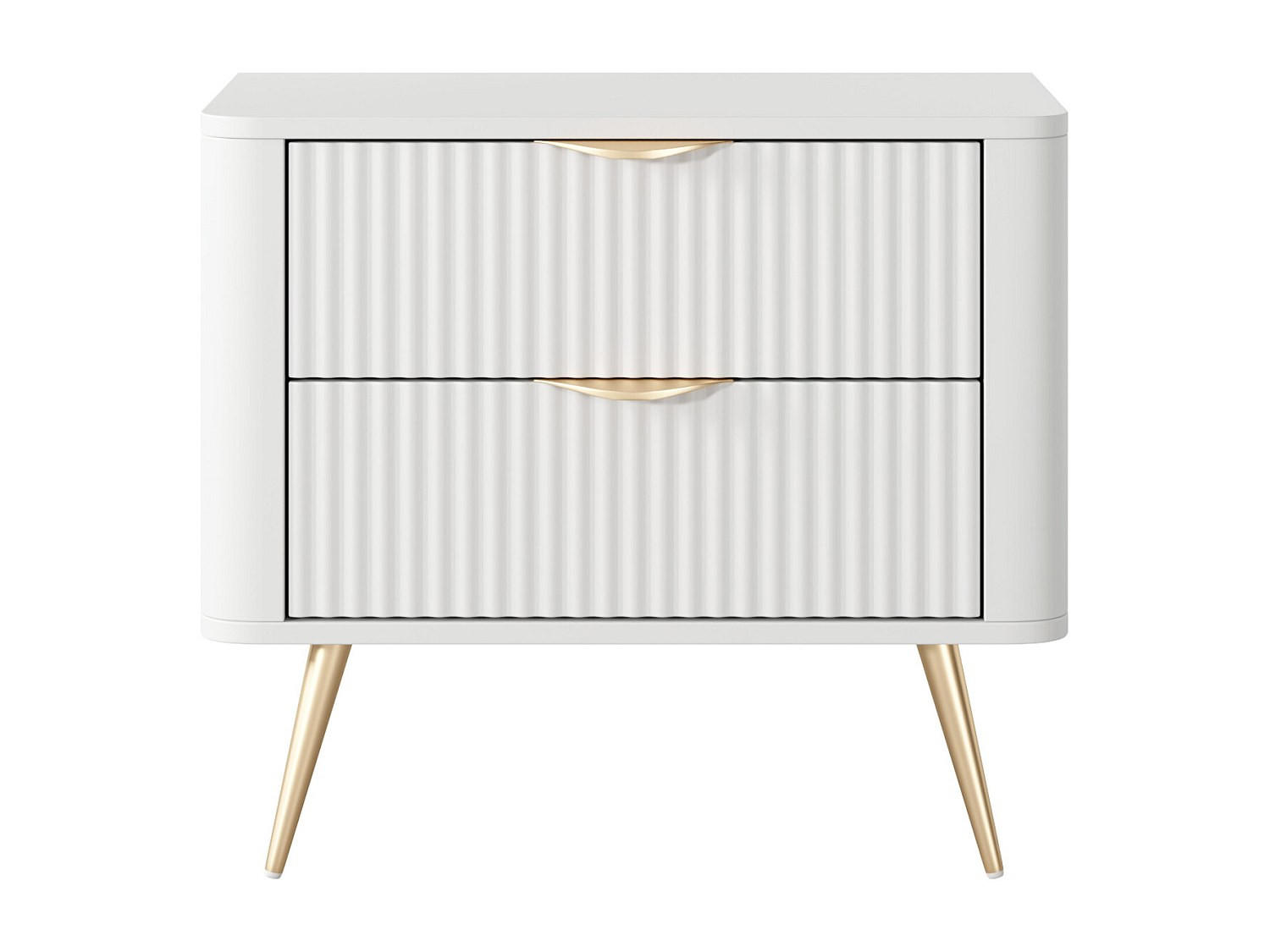 NACHTTISCH - 63.2 cm x 38 cm - Holz, Platte - Weiß - ELONARIA - Weiß, Holz (63.2/55.3/38cm) - Vente-Unique
