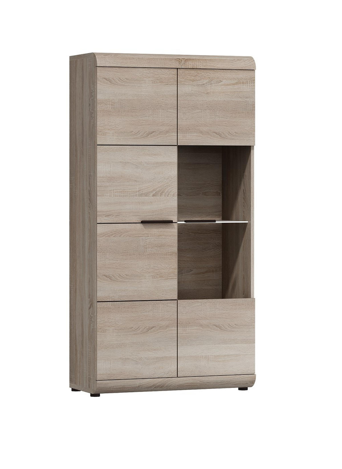 WOHNWAND Sonoma Eiche SONO Mit LED - Eichefarben/Sonoma Eiche, Holzwerkstoff (298/194/52cm) - Sepro Meble