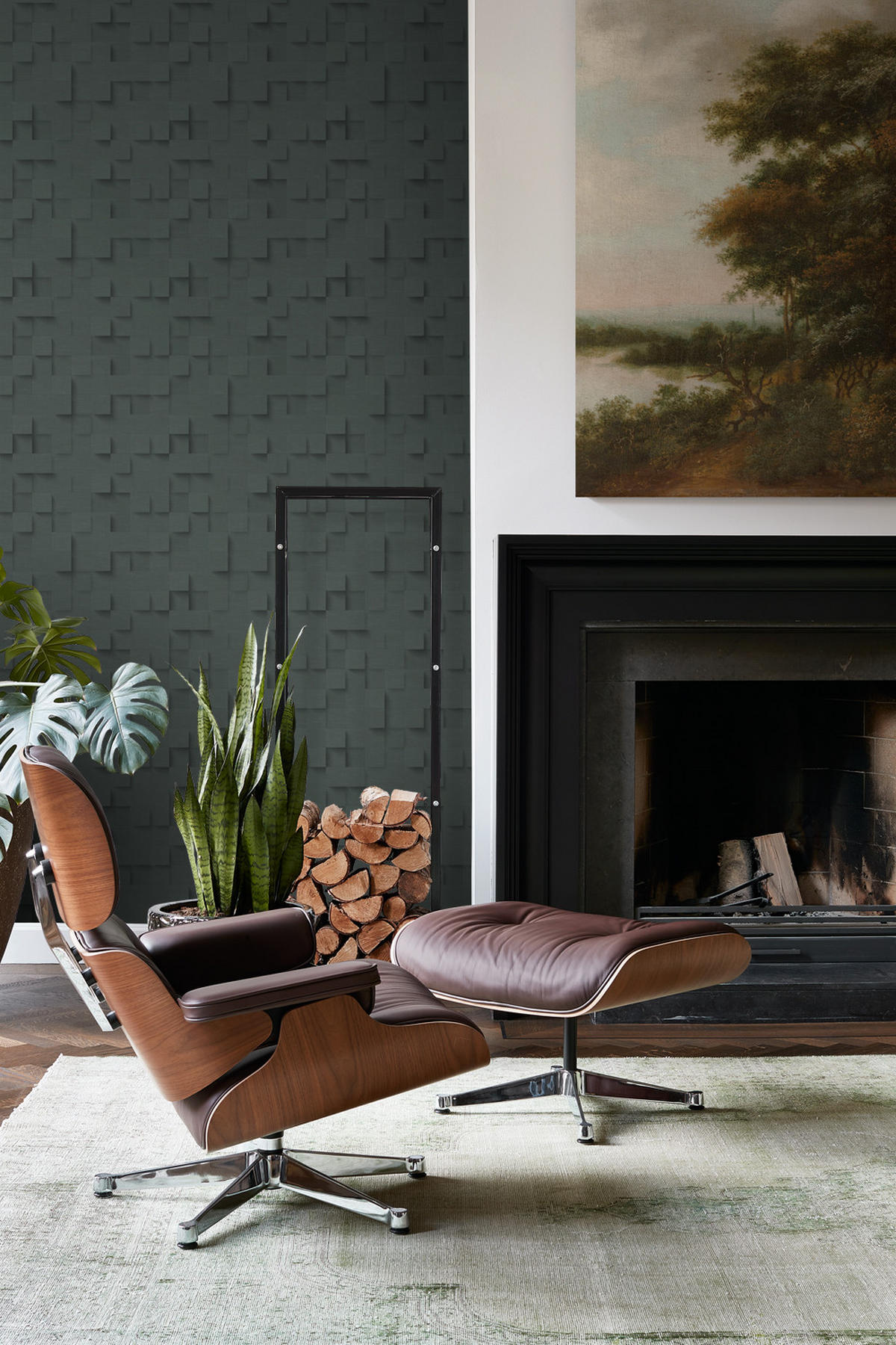 TAPETE 3D-Würfel 50 x 900 cm - Schwarz, Papier (50/900cm) - Origin Wallcoverings