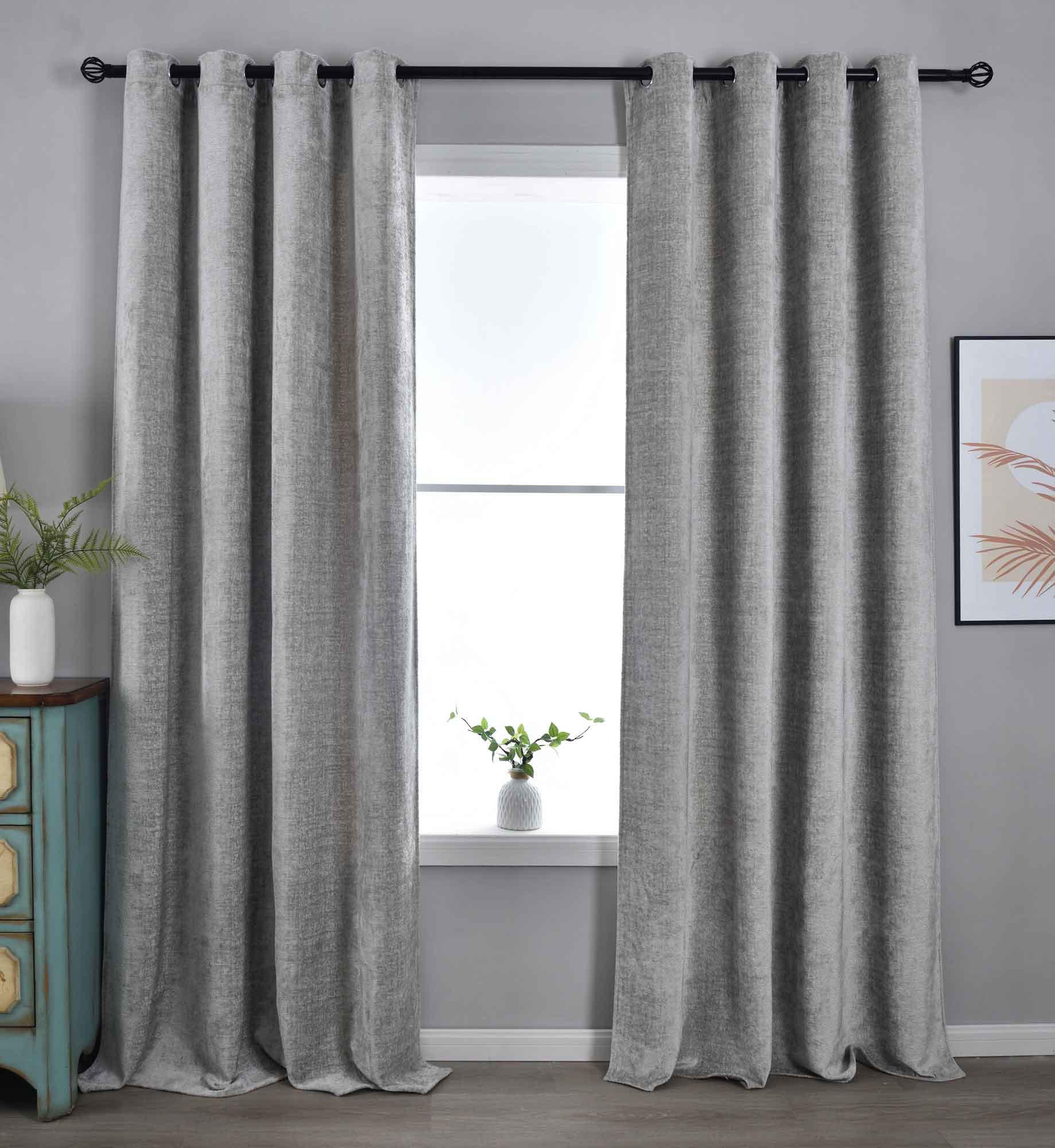 VORHANG 2ER SET »Nürnberg« HxB 245x135 cm Grau - Grau, Textil (135/245cm) - Gardinenbox