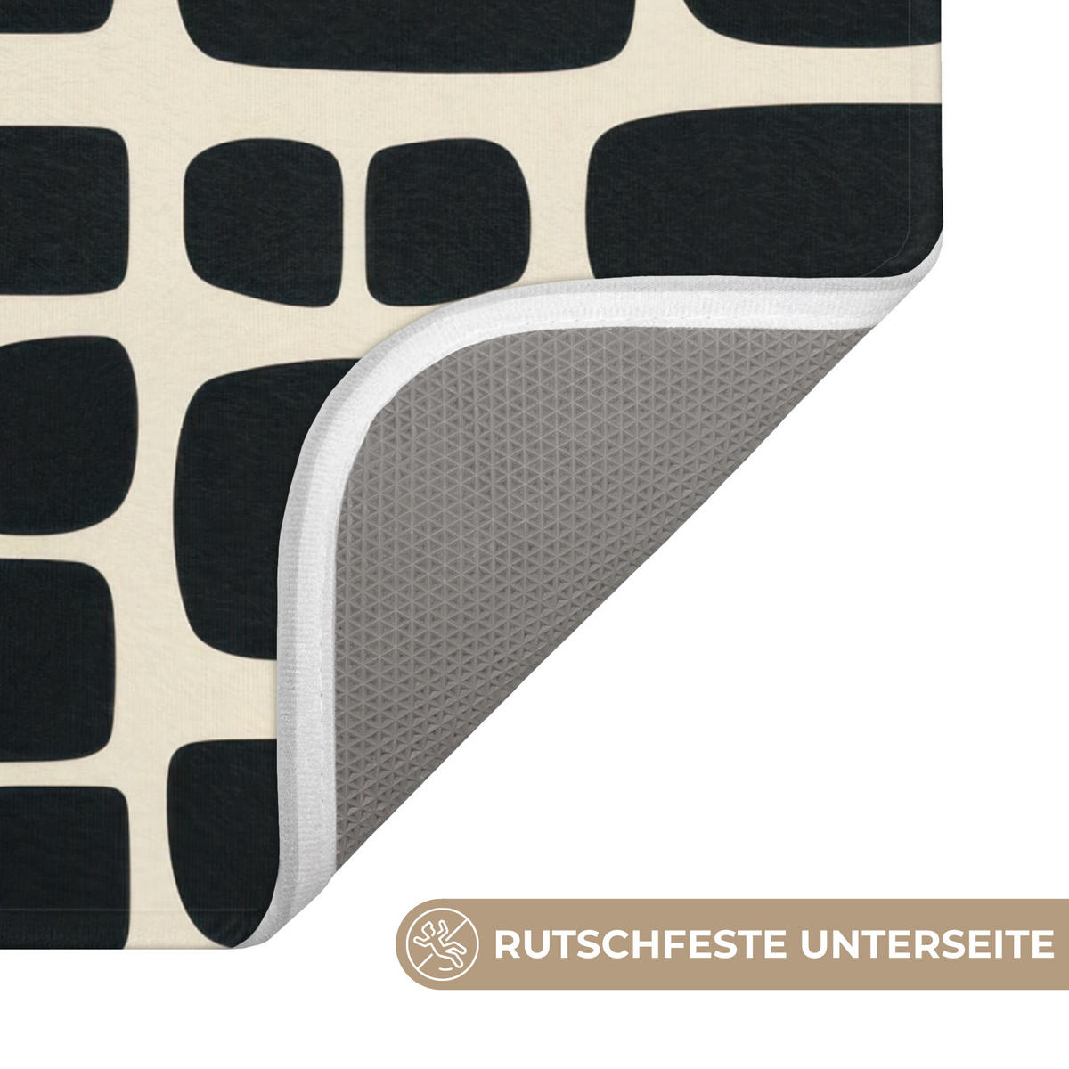 WC PŘEDLOŽKA Moderní - organické - černé 55x60 cm - antracitová, textil/plast (55/1cm) - OnlyWow
