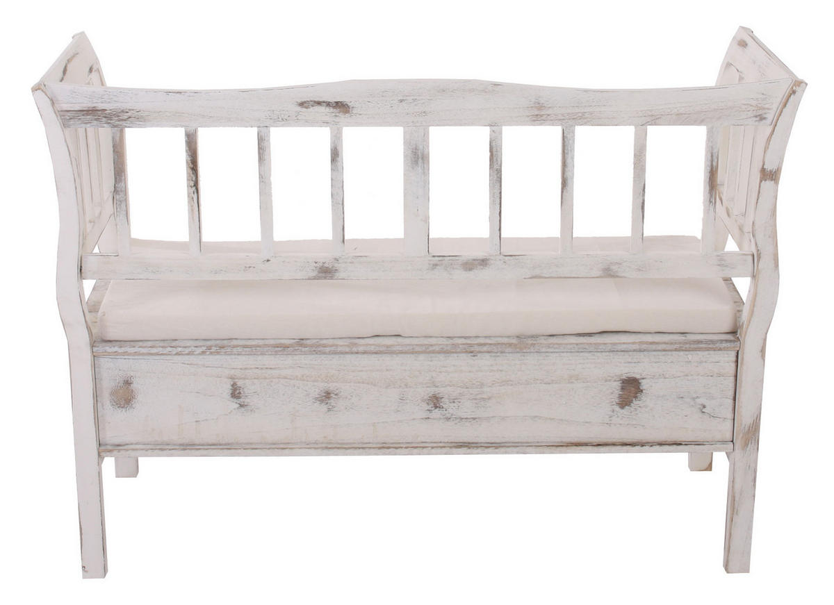 SITZBANK STAUFACH SHABBY-LOOK Cremeweiß - Weiß, Holz (119/85/40cm) - MCW
