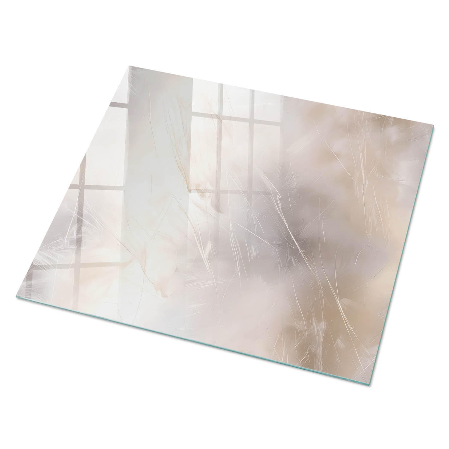 GLASPLATTE 80x60 cm – Subtile Abstraktion - Braun, Glas (0.4/80/60cm) - ArtPrintCave