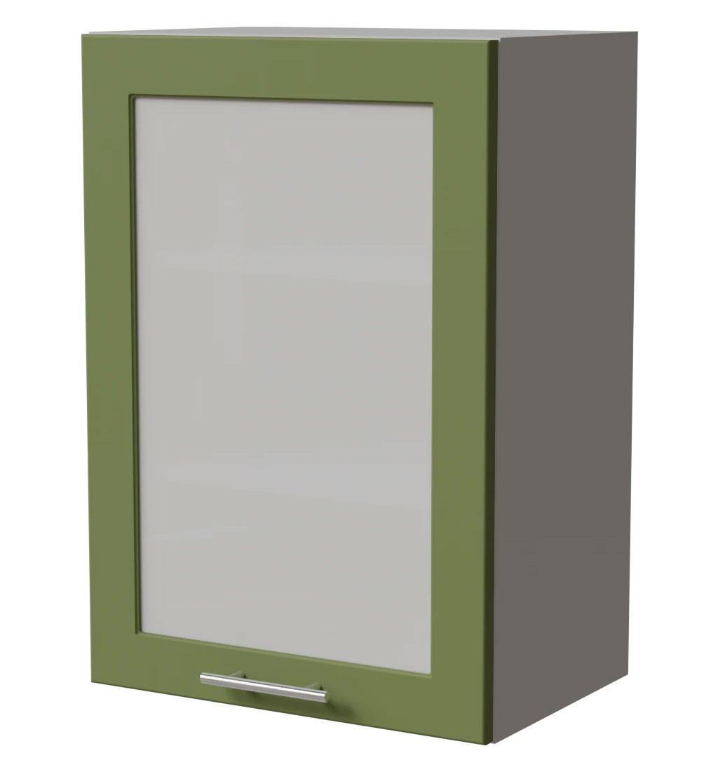 KÜCHENHÄNGESCHRANK Brerra W2S/50 Grau / RAL 6025 farngrün Matt 50 / 32,5 / 72cm - Grau/Grün, Holz/Holzwerkstoff (50/72/32.5cm) - Feldmann-Wohnen