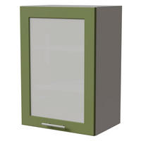 KÜCHENHÄNGESCHRANK Brerra W2S/50 Grau / RAL 6025 farngrün Matt 50 / 32,5 / 72cm - Grau/Grün, Holz/Holzwerkstoff (50/72/32.5cm) - Feldmann-Wohnen