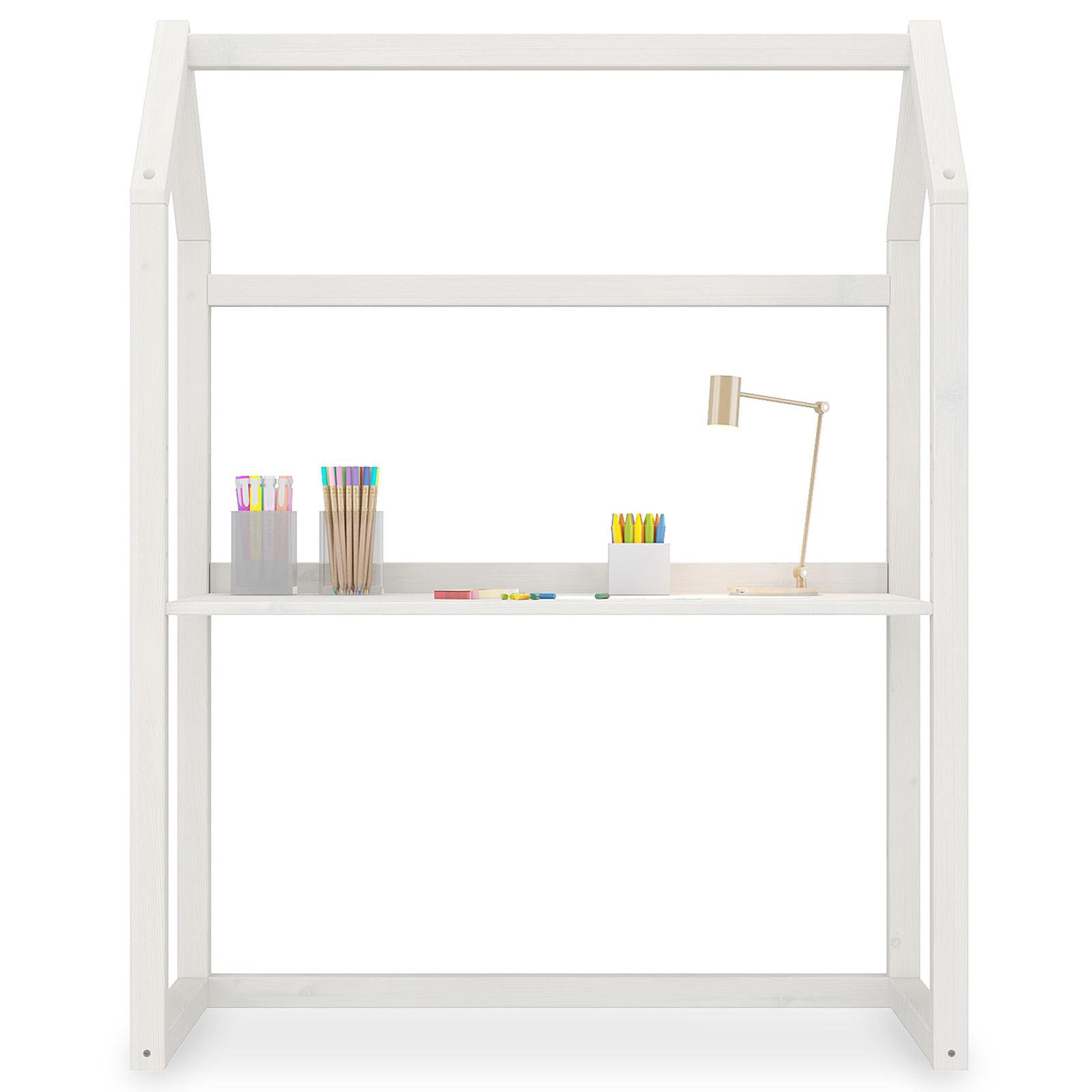 KINDERSCHREIBTISCH TINA - Weiß, Holz (101/130/49cm) - IDIMEX