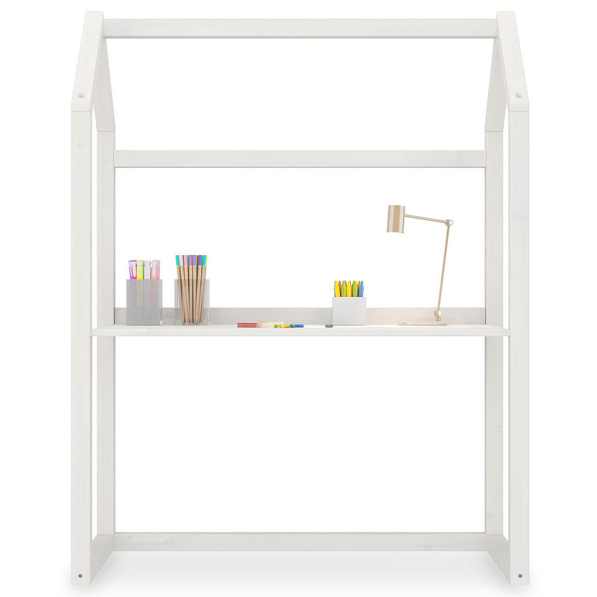 KINDERSCHREIBTISCH TINA - Weiß, Holz (101/130/49cm) - IDIMEX
