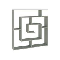 BÜCHERREGAL Labirent Aschgrün 125/22/129 cm - Grün, Holzwerkstoff (125/128.6/22cm) - Decortie