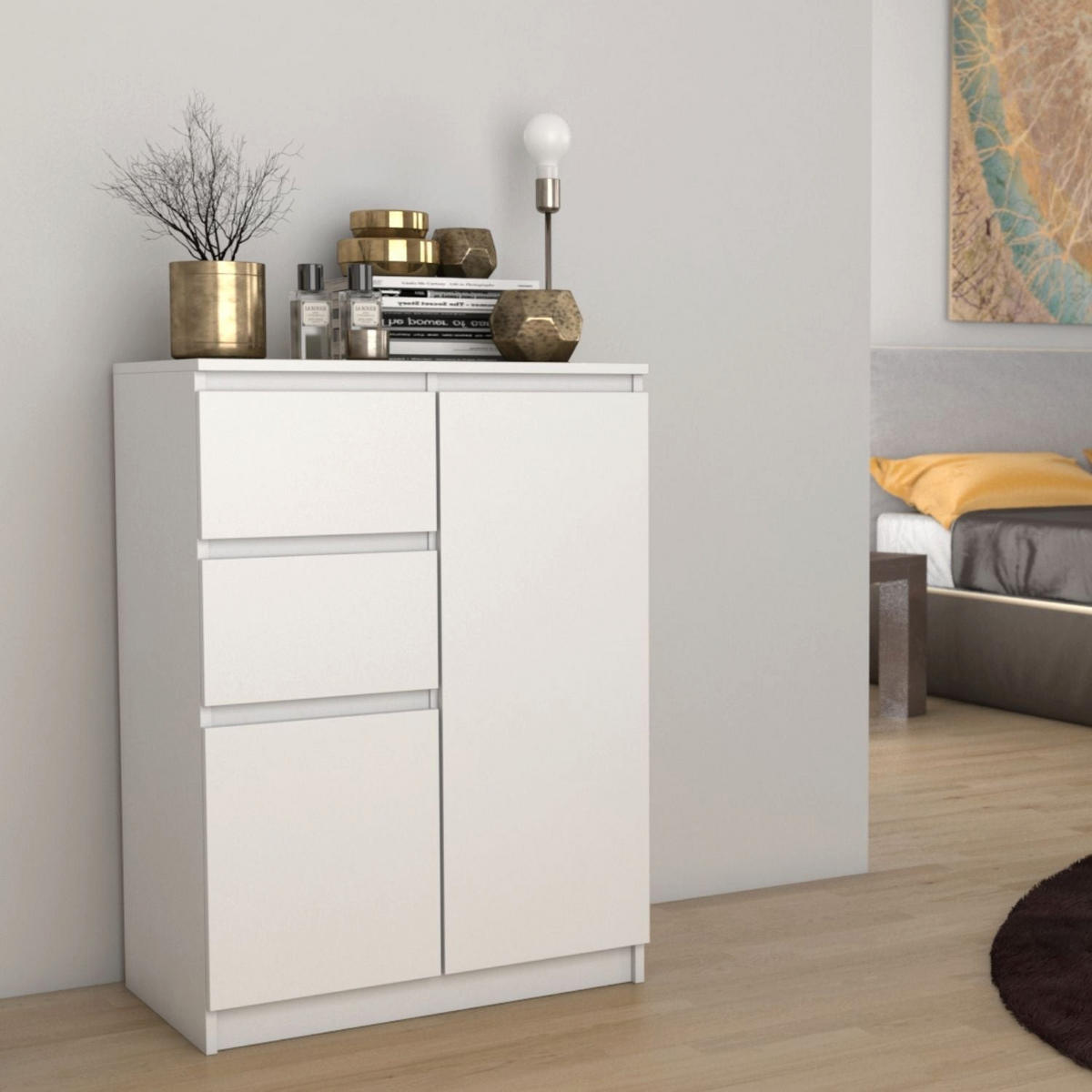 KOMMODE Kelly - Sonoma Eiche, Holzwerkstoff (70/97/40cm) - kommodly