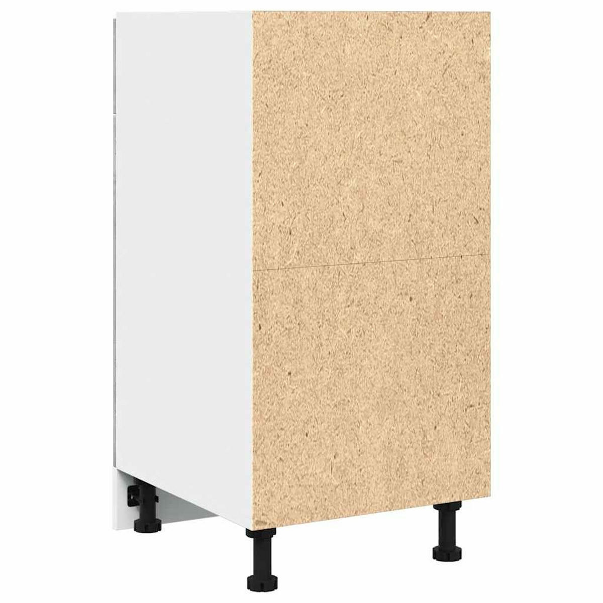 KÜCHENUNTERSCHRANK Lyon mit 1 Tür, 1 Schublade 40/46/81,5 cm aus Holzwerkstoff Betongrau - Hellgrau, Holz (40/81.5/46cm) - vidaXL