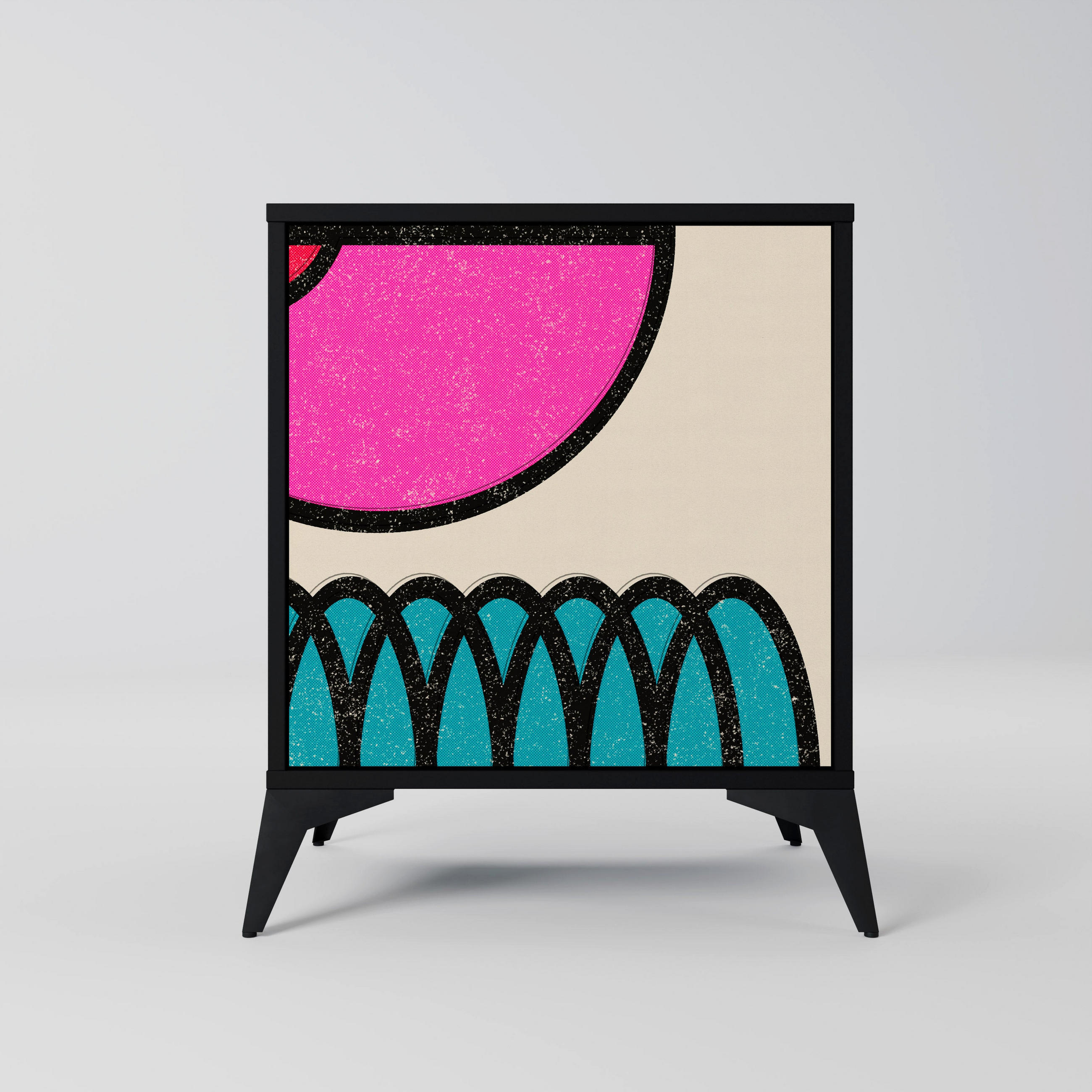 SpaceRebels Sideboard Schwarz 57.5x70.5x42 cm