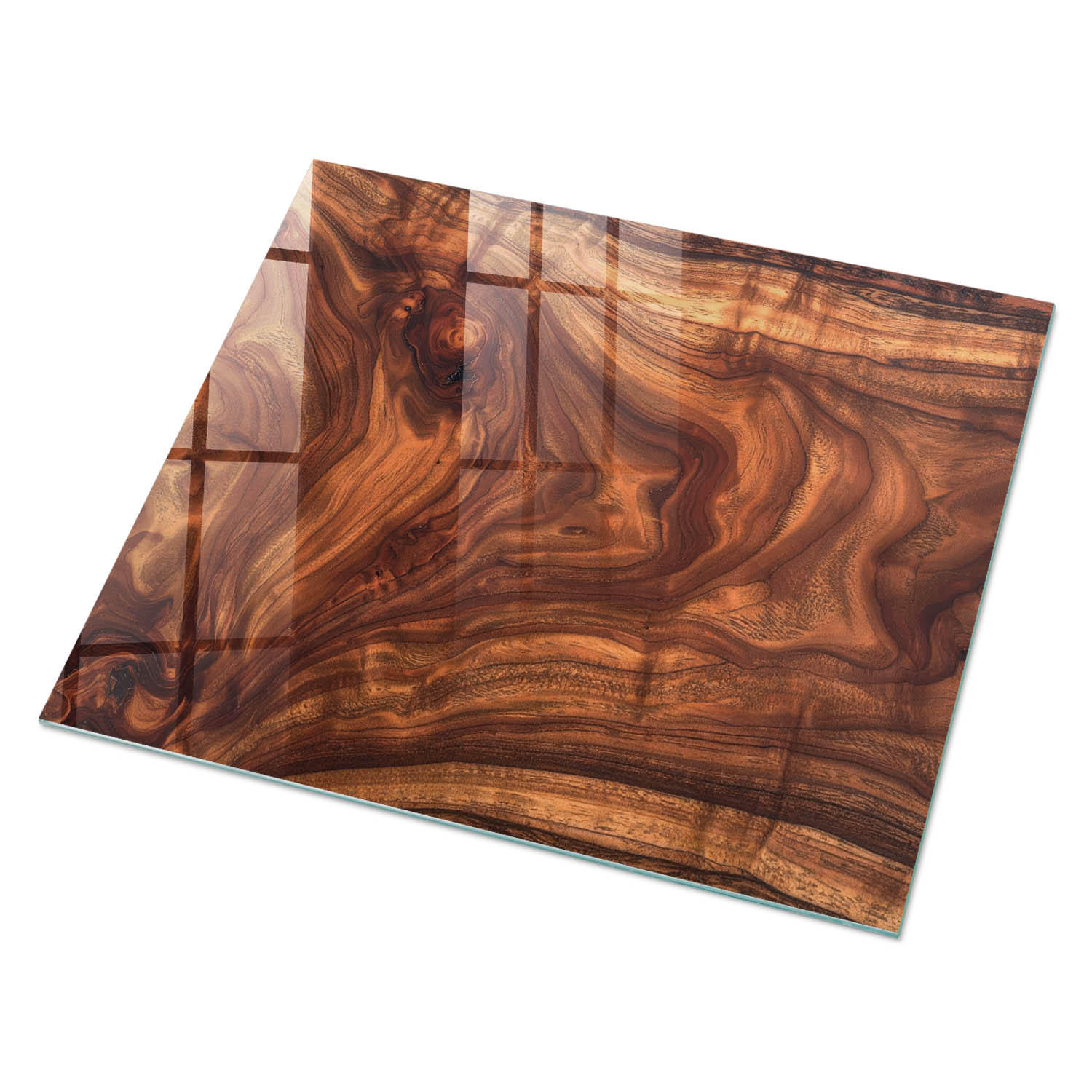 GLASPLATTE 80x60 cm – Holzmuster - Braun, Glas (0.4/80/60cm) - ArtPrintCave