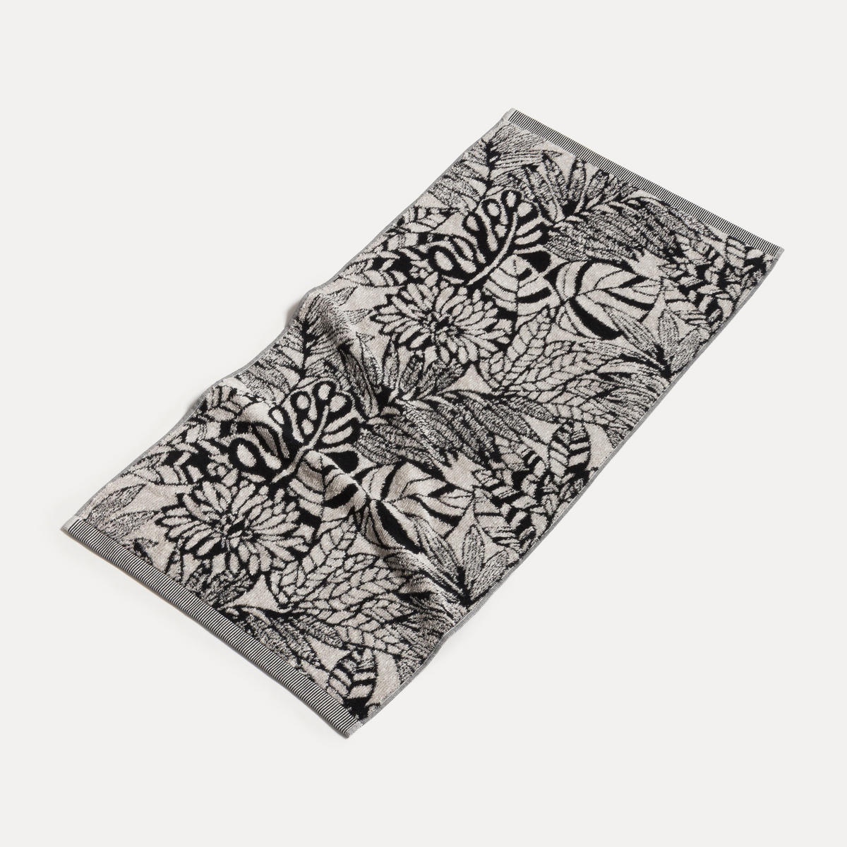 HANDTUCH BROOKLYN - Schwarz/Naturfarben, Textil (50/100cm) - MÖVE