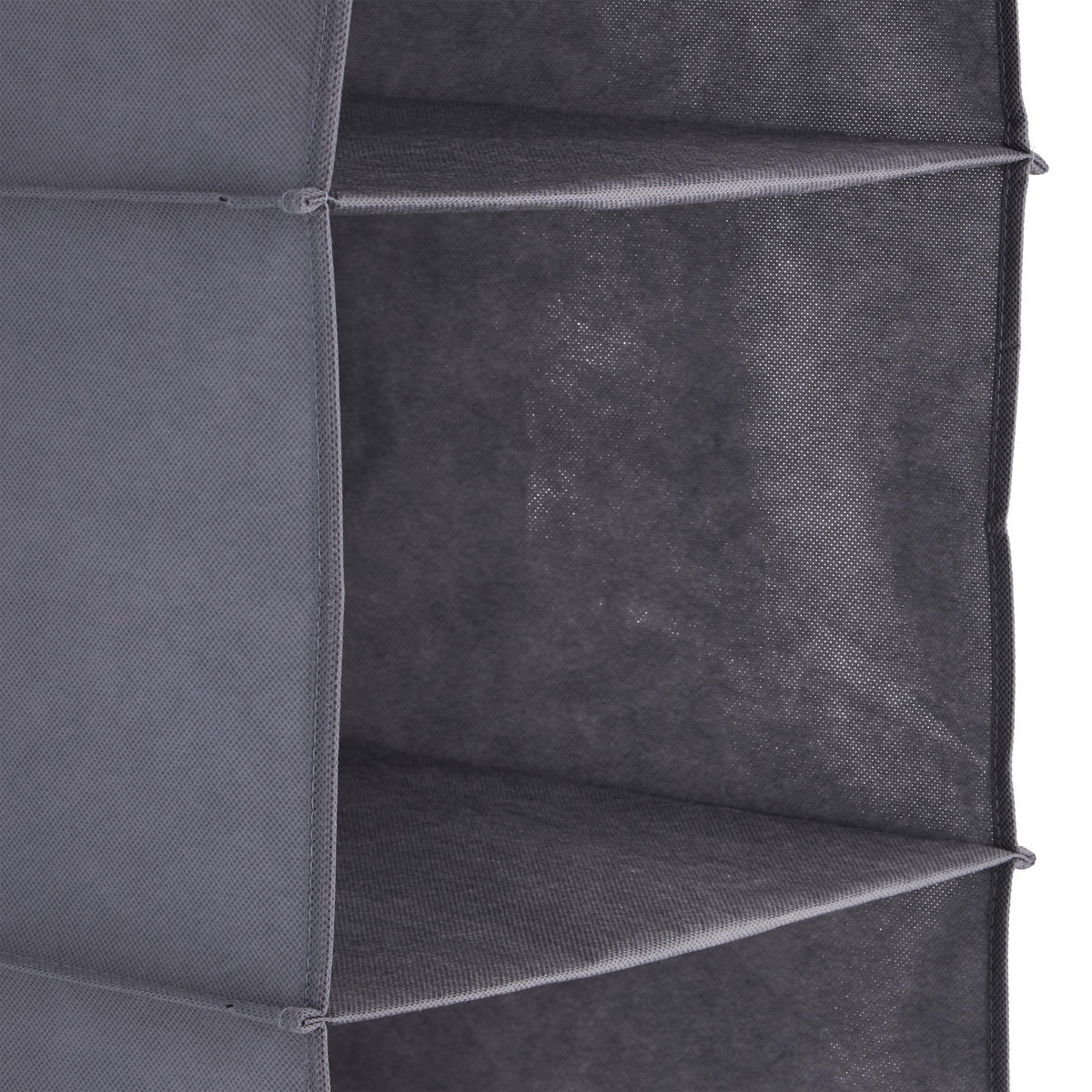 ZÁVESNÝ regál do skrine - sivá, kompozitné drevo/textil (30cm) - Relaxdays