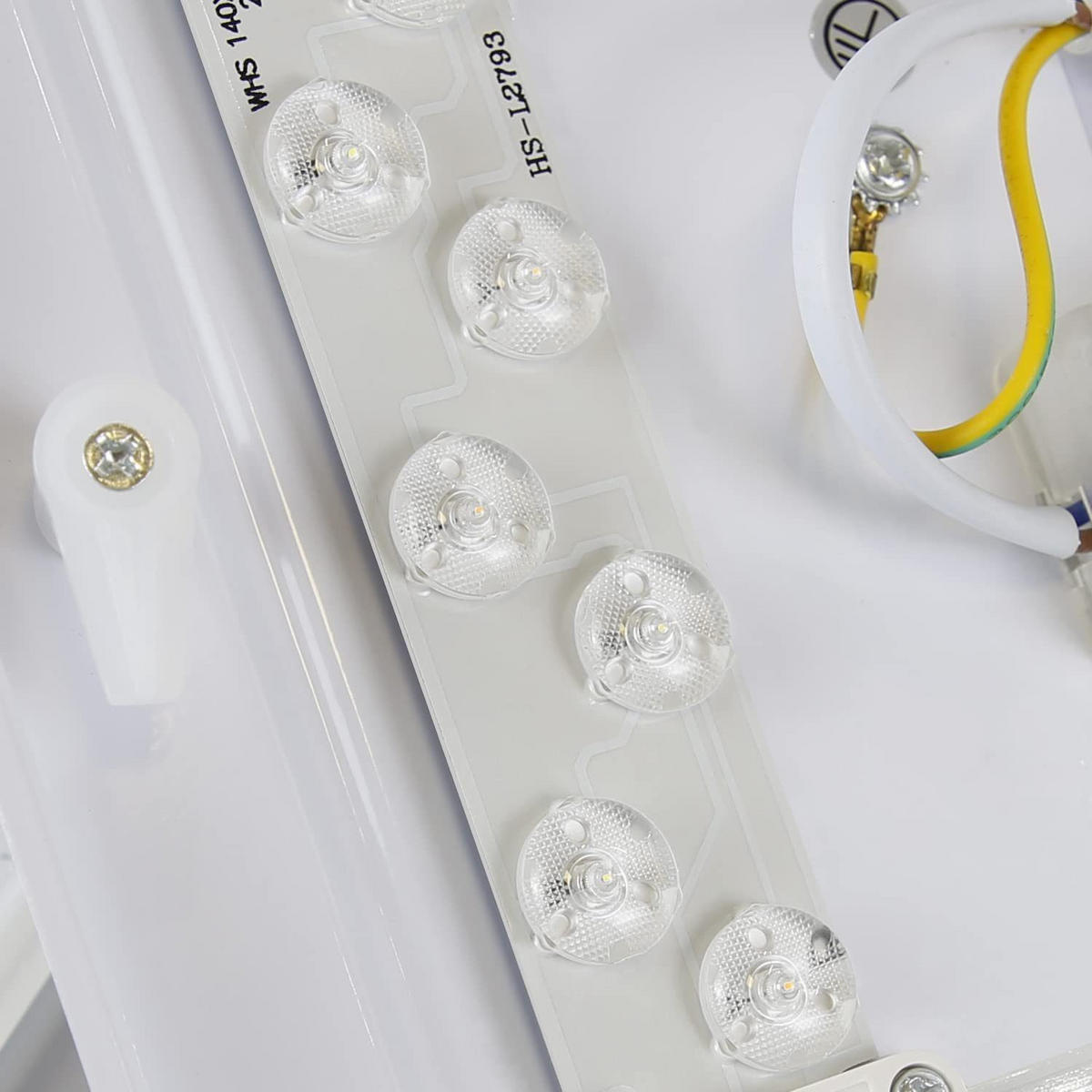 LED stropní světlo Zara 40/40/7 cm - černá, plast (40/40/7cm) - Nettlife