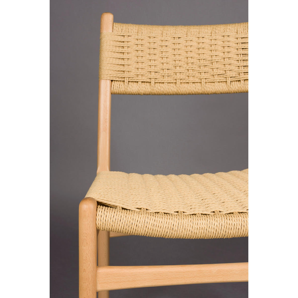 ESSZIMMERSTUHL Cecile Natur - 2 er Set - Beige, Holz (50.5/81/47.5cm) - Dutchbone