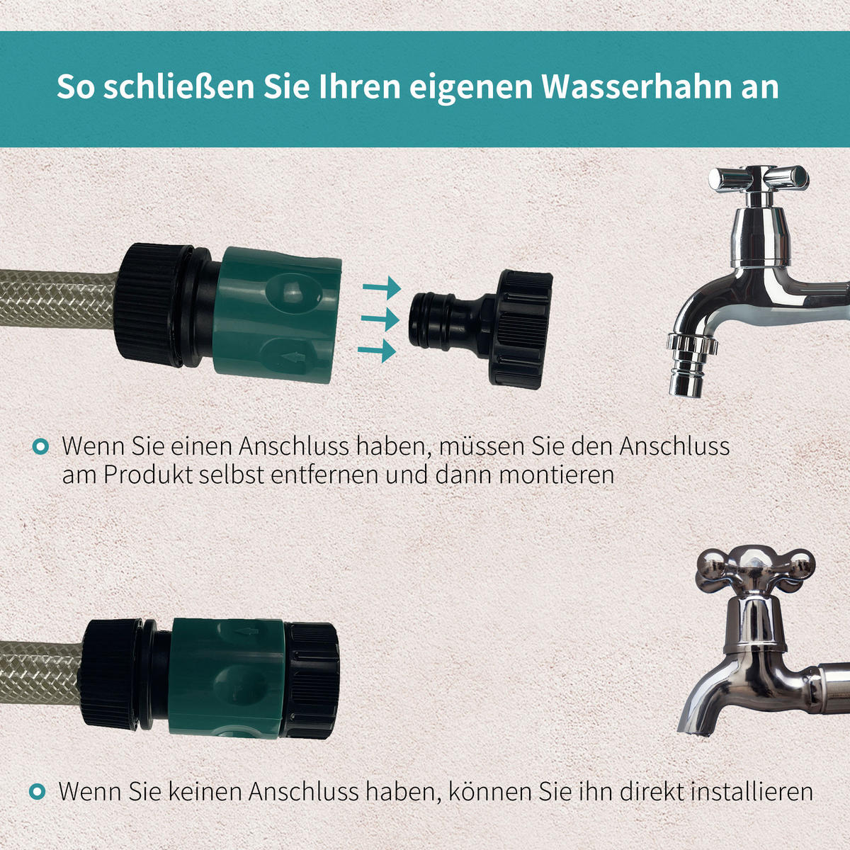 SCHLAUCHTROMMEL 180° schwenkbar Grün + Schwarz 10 m - Grün, Kunststoff (14/34/28cm) - DURHAND