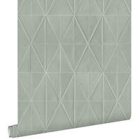 TAPETE Origami-Muster 53 cm x 10.05 m - Grau, Papier (53/1000cm) - ESTAhome