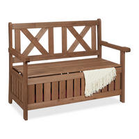 GARTENBANK - Dunkelbraun, Holz (115/85/60cm) - Relaxdays