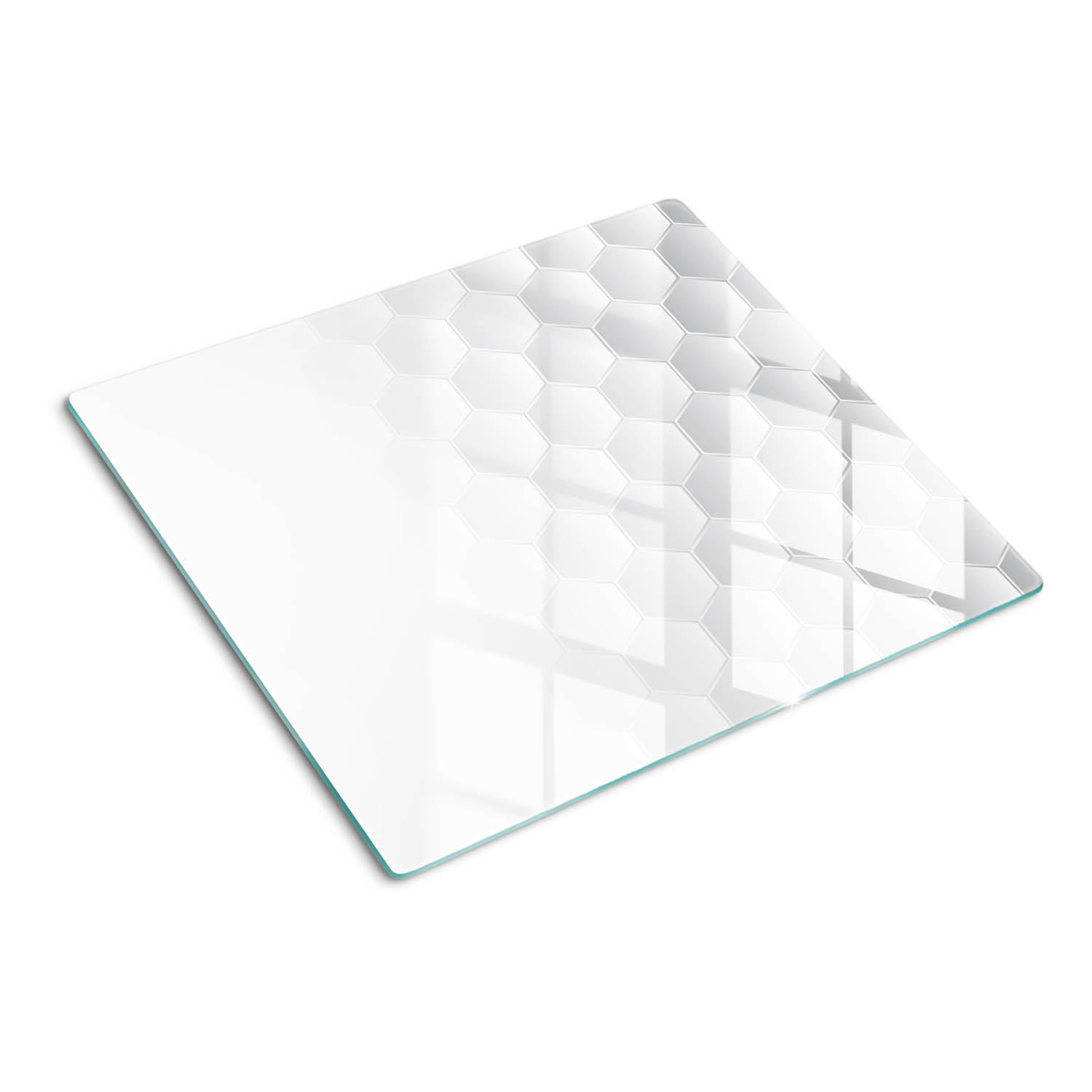 GLASPLATTE 60x52 cm Sechsecke - Weiß, Glas (60/0.4/52cm) - TULUP
