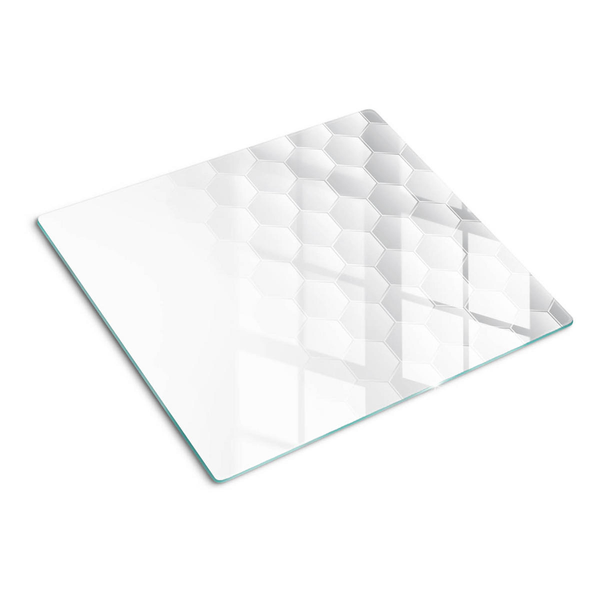 GLASPLATTE 60x52 cm Sechsecke - Weiß, Glas (60/0.4/52cm) - TULUP