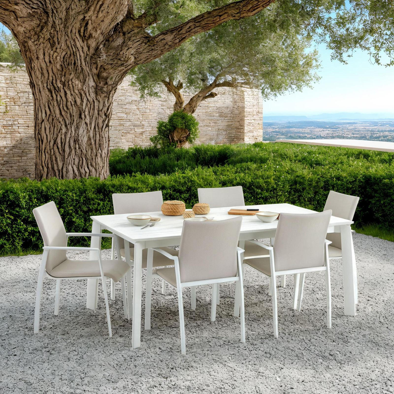 GARTENTISCH VERANO - Weiß, Metall (103/180/75cm) - IDIMEX